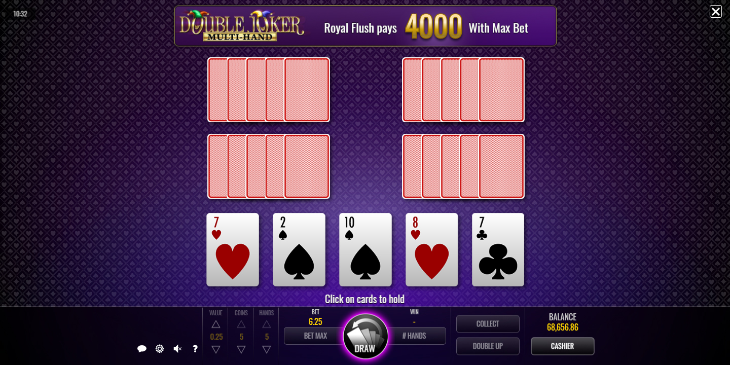 dubbele joker video poker 5 kaart