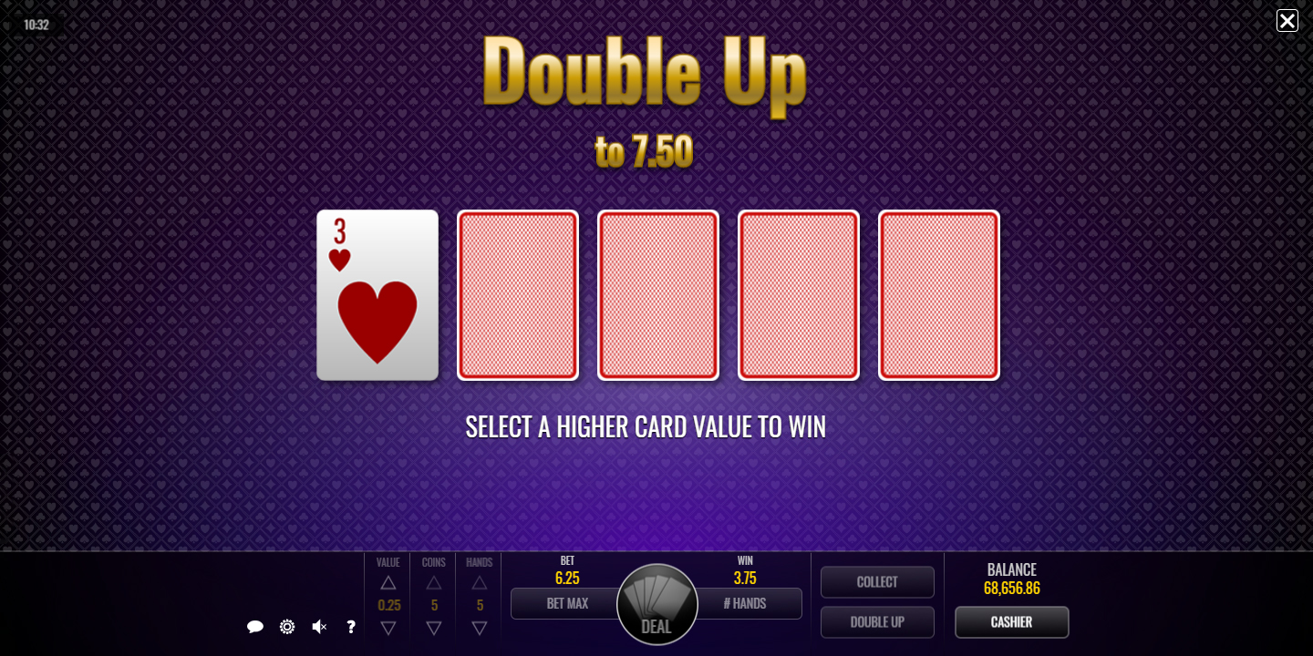 Double Joker Online Video Poker Verdopplungsfunktion