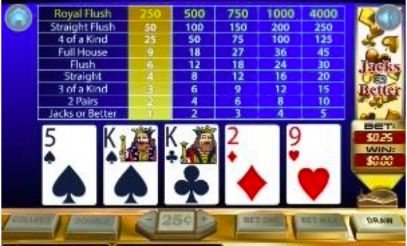 Avis sur le vidéo poker en ligne double joker 