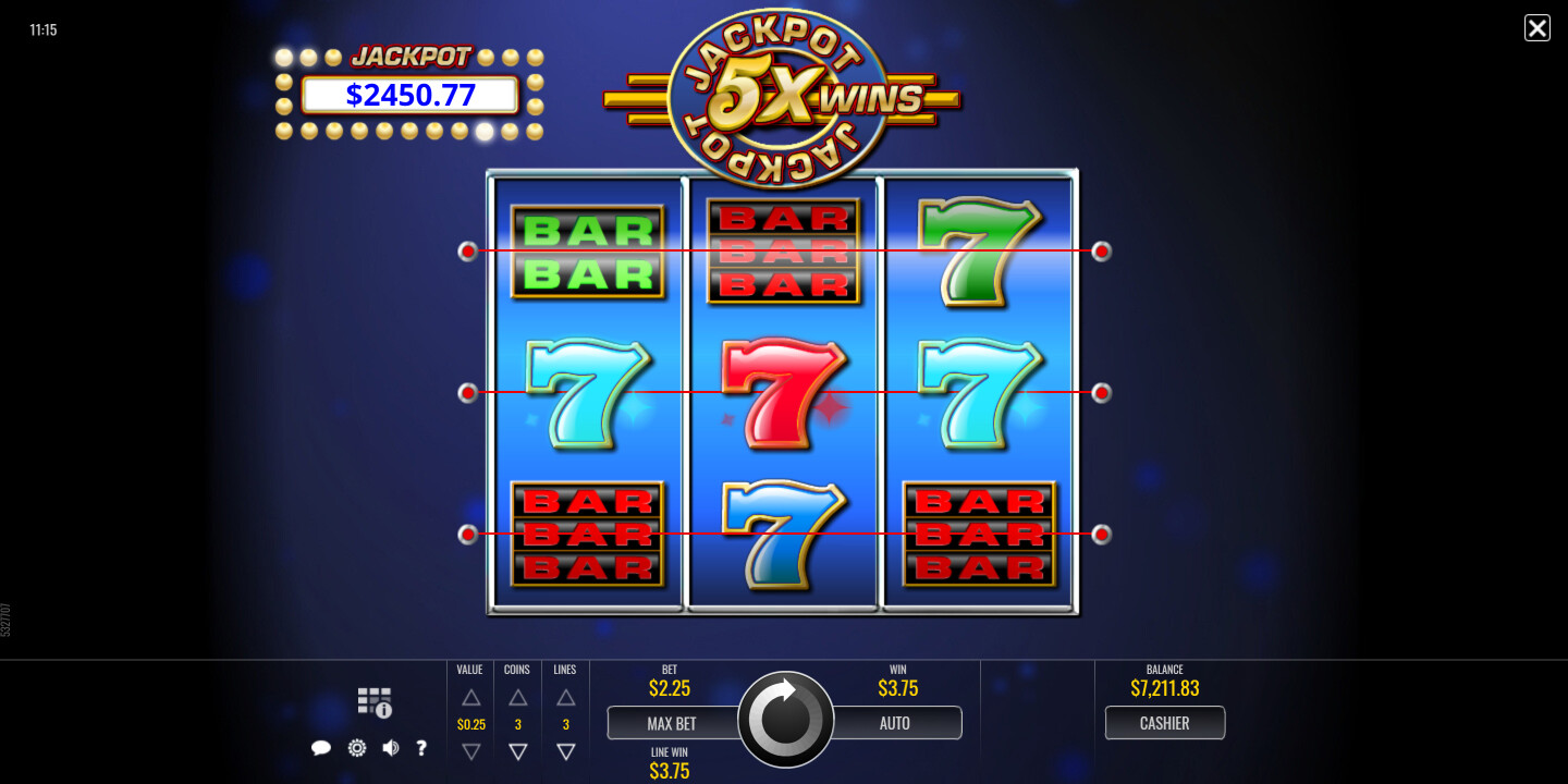 Jackpot Five Times Wins Online Slot Game Features