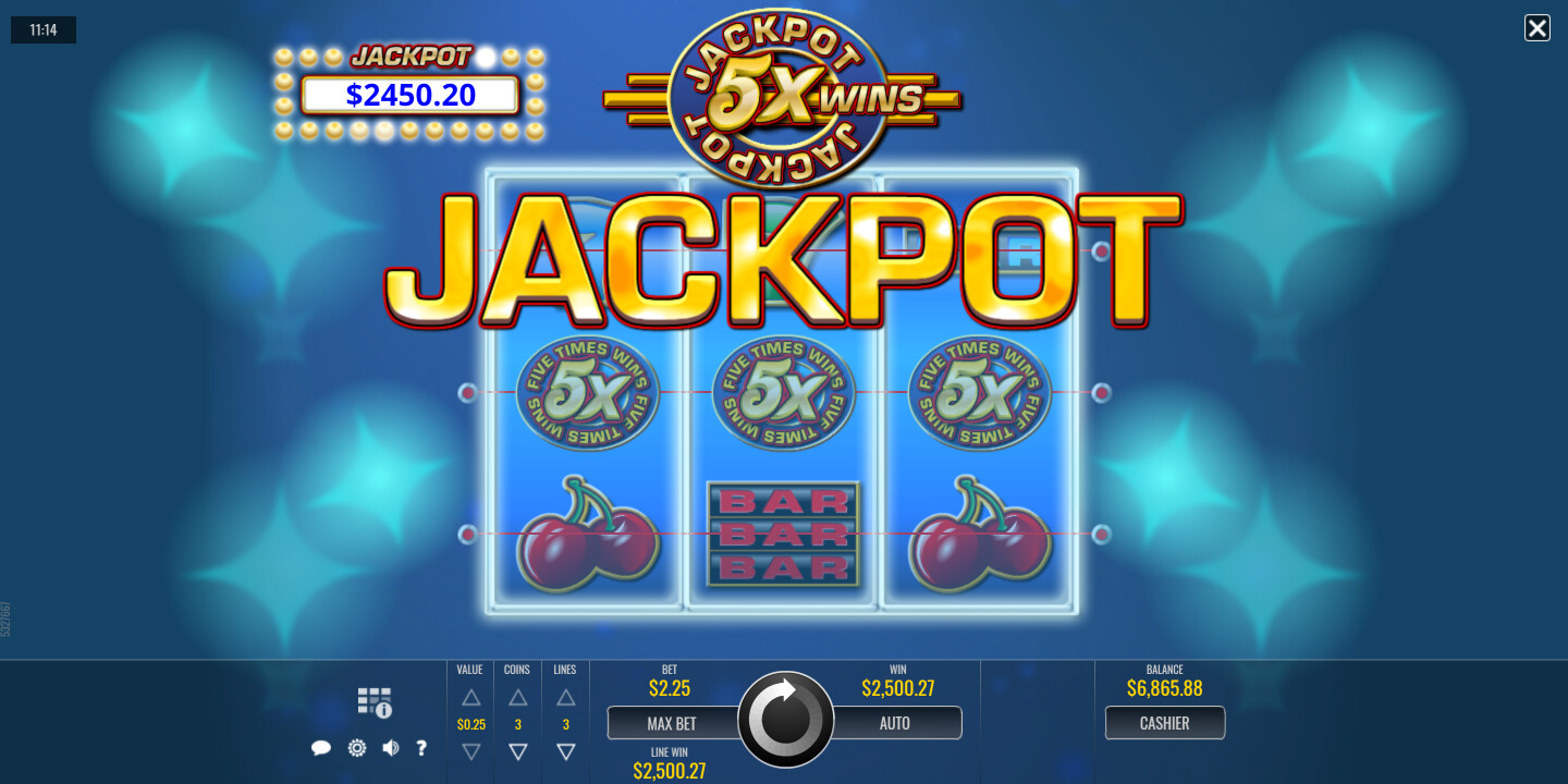 Jackpot Five Times Wins Online Slot no bonus Features