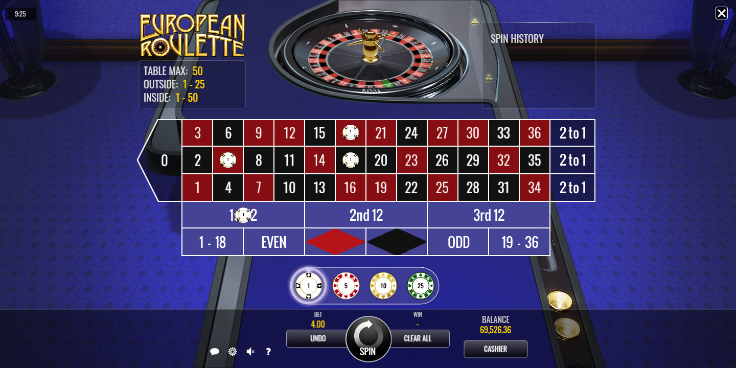 European roullet online casino game strategies - called Bets
