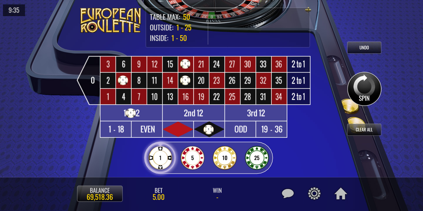 Hoe speel je Europese Roulette Online Casino Spelfuncties